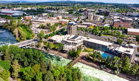 exterior of Centennial Hotel in Spokane, Washington